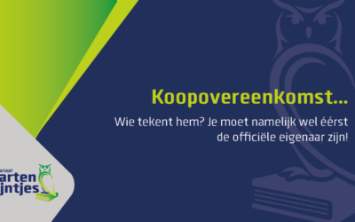 Wie tekent de koopovereenkomst?